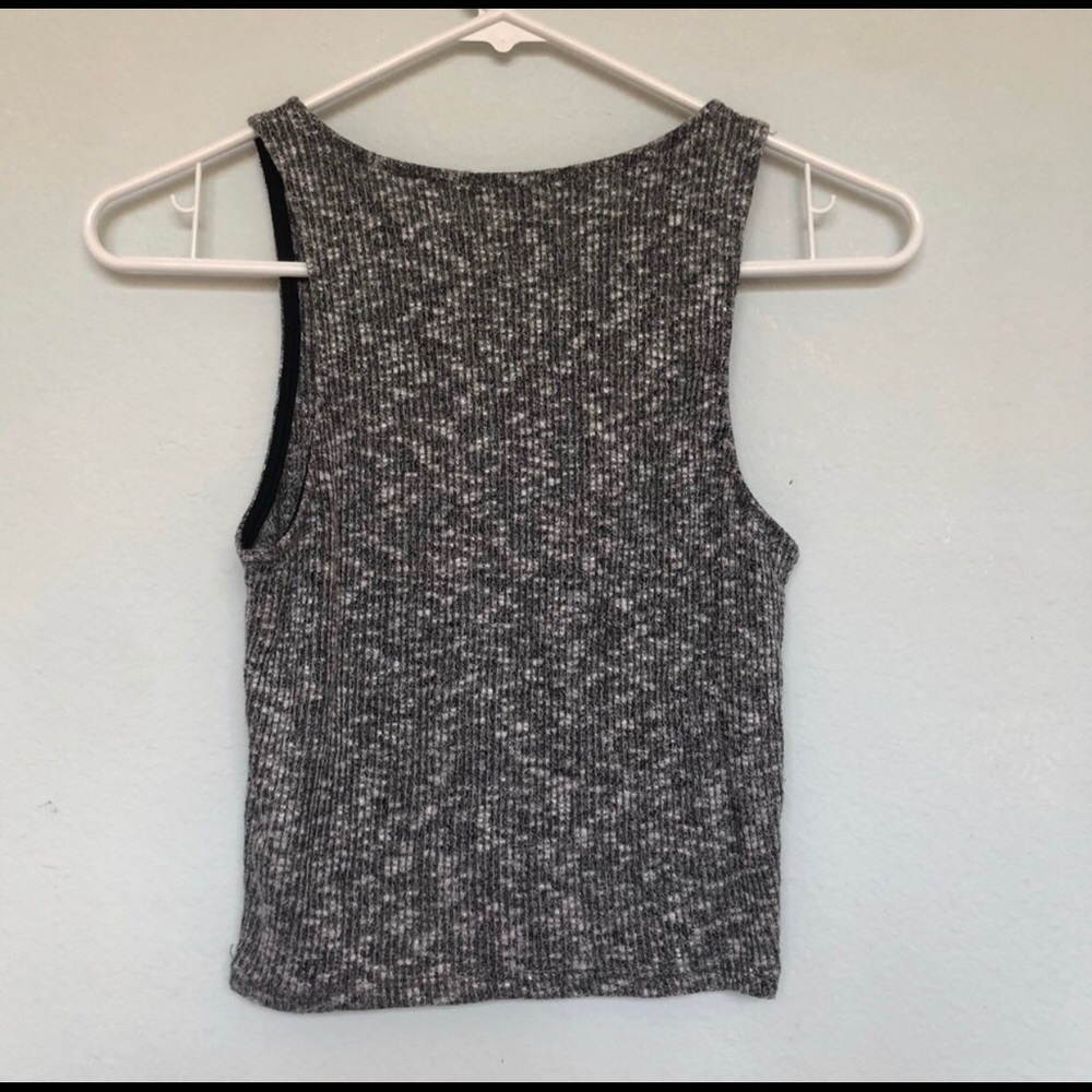 Gray knitted Crop Top - Picture 2 of 3